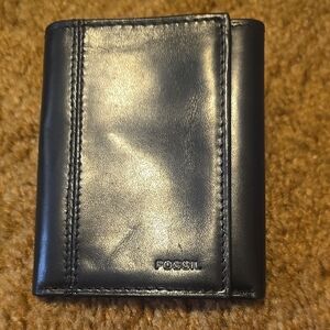 Fossil Black Leather Wallet for Men